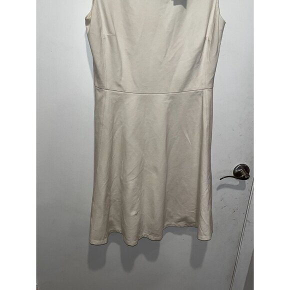 NWT Lauren Ralph Lauren Black Label Ivory Sleeveless Fit & Flare Crew Neck Women - Picture 3 of 9